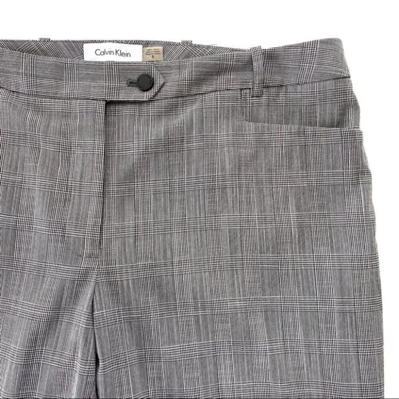 Calvin Klein plaid trousers, modern fit, medium rise, plaid stretch fabric - Picture 5 of 13
